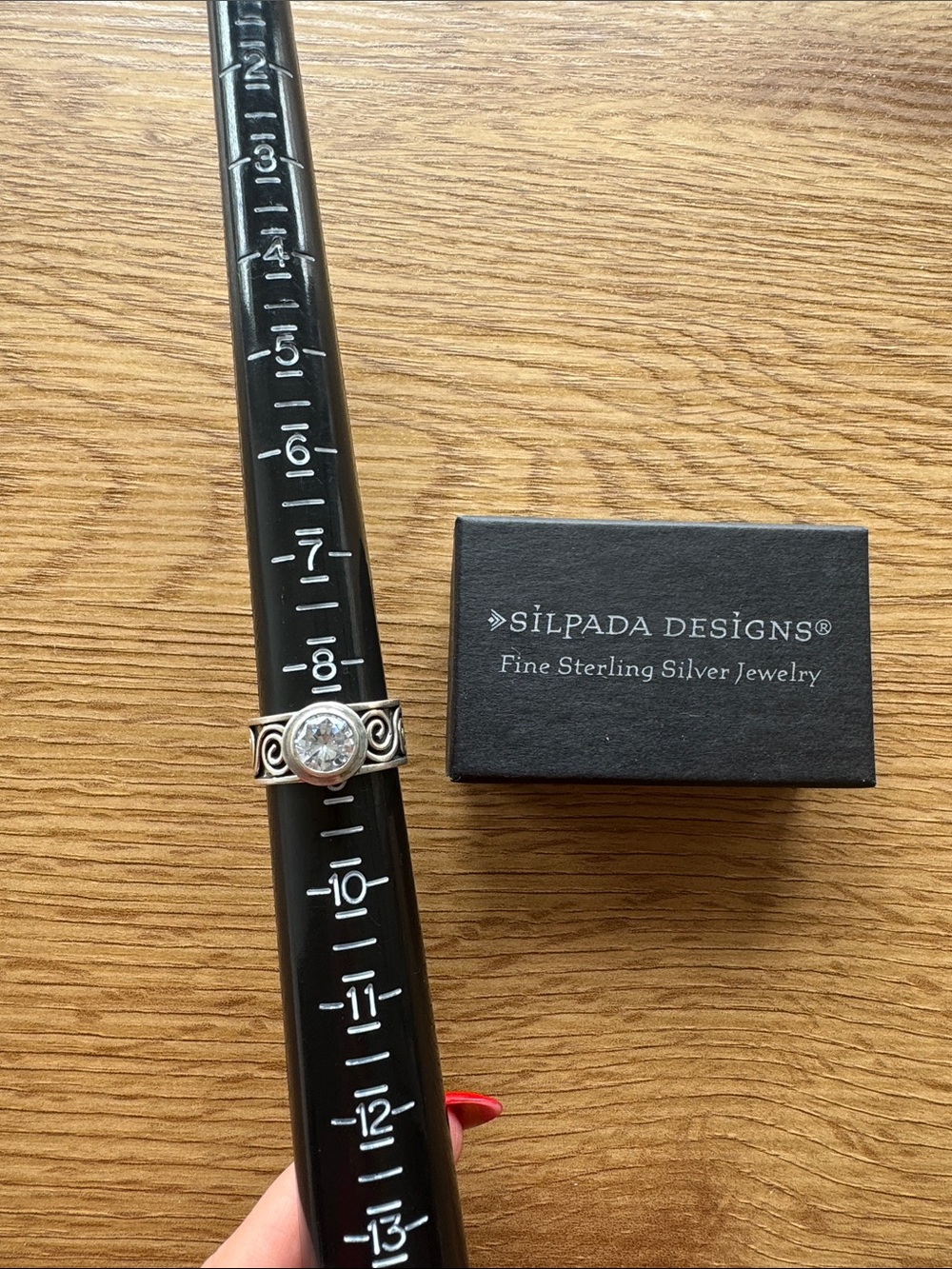 Silpada Sterling Silver Ring with Clear Stone - Picture 3 of 4